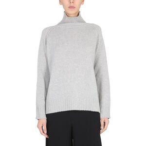 STEFANO MORTARI Women's Ribbed Knit Turtleneck Sweater Women GREY Sweaters &
